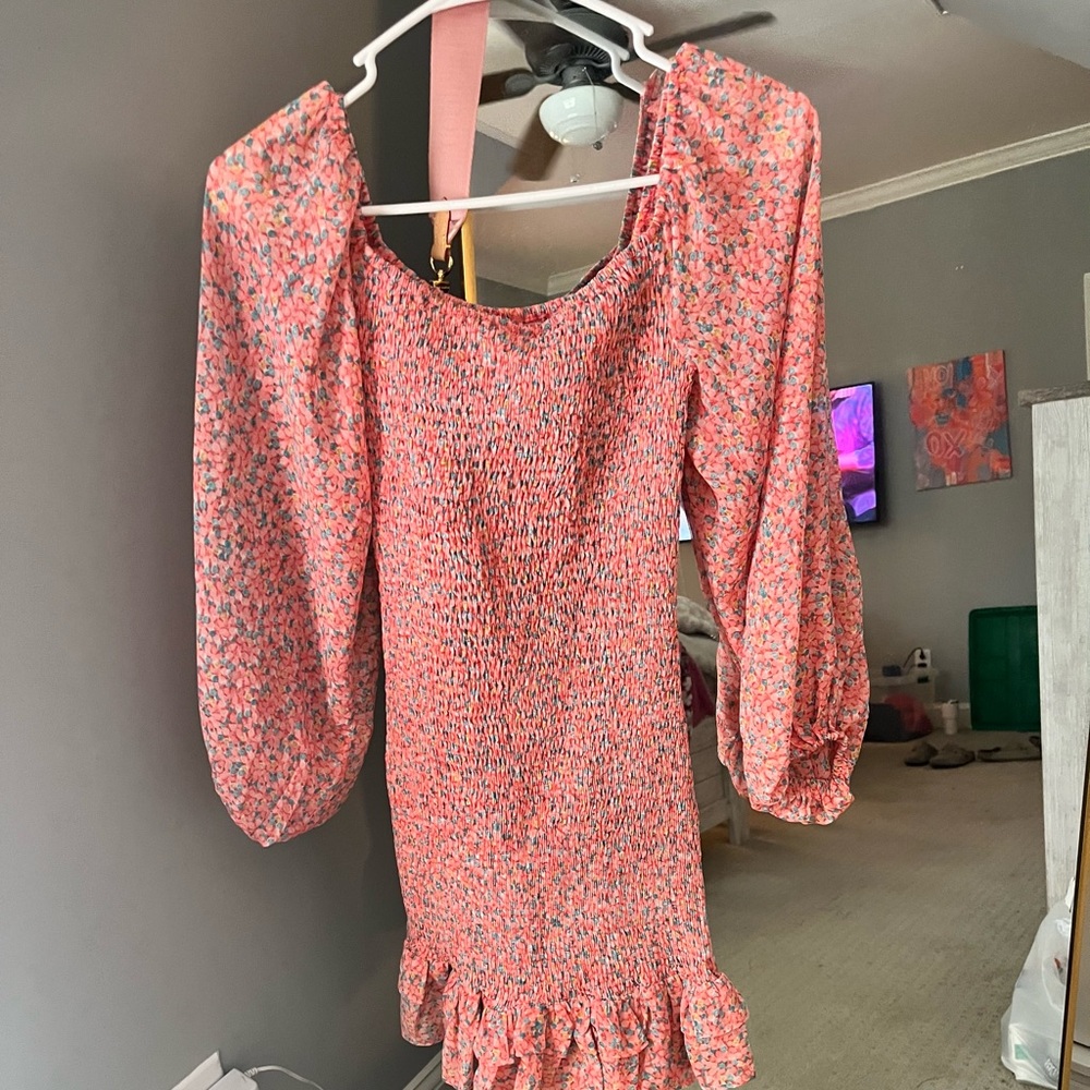 mini pink floral dress